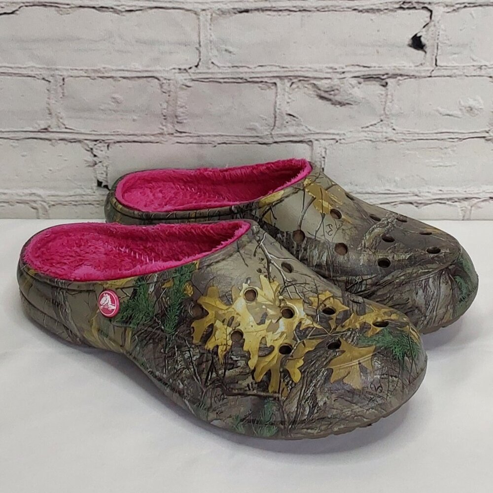 'Dual Crocs' 'Freesail' Realtree Clog Fuchsia Lin… - image 2